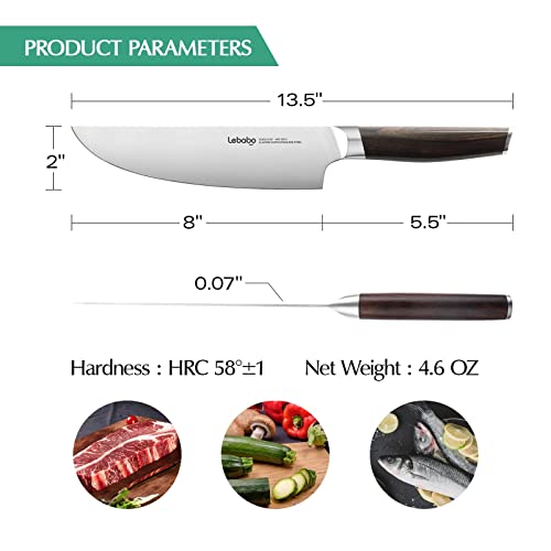 Lebabo Kitchen Knife- Professional 8 Inch Chef's Knife And 5.5 Inch Utility Knife- Sus304 5-Layer Clad Stainless Steel- Ultra Sharp Kitchen Knife For Meat Food Vegetable #TOP5