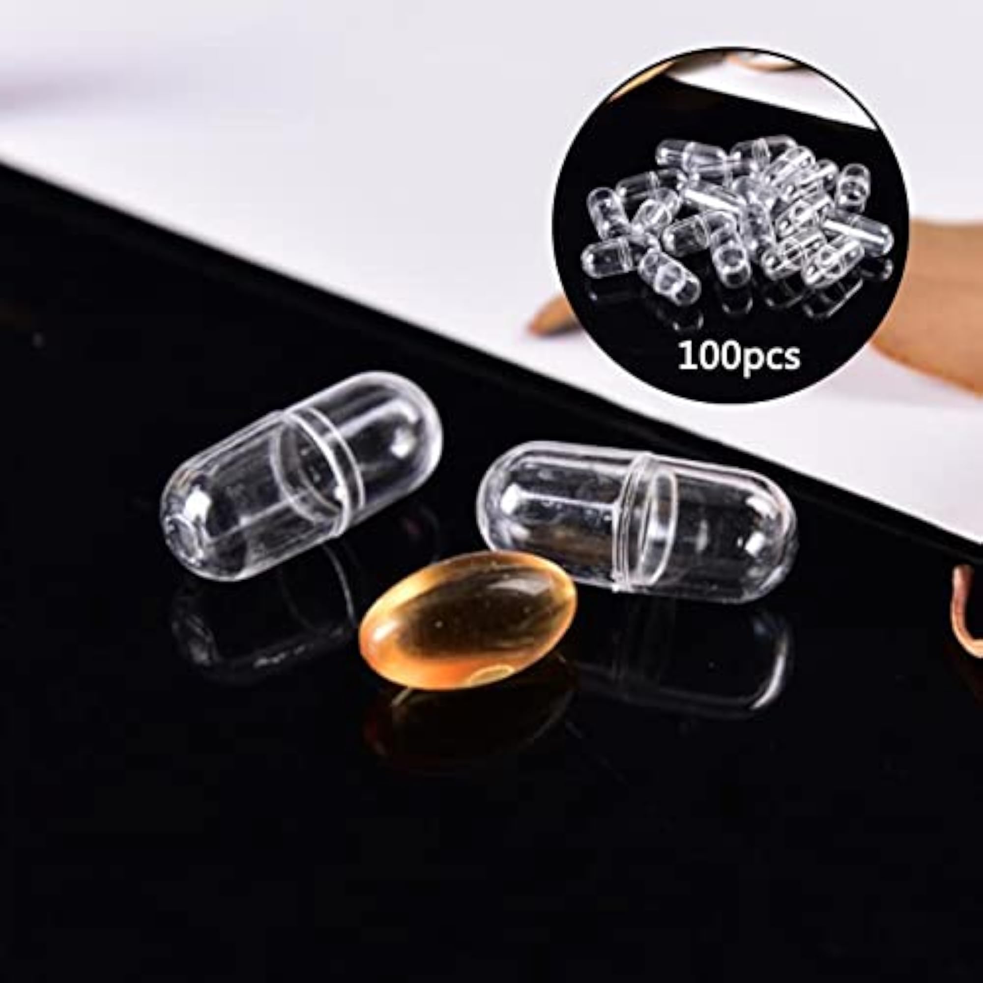Mini Empty Clear Capsule for Lipstick, Cosmetic DIY Containers