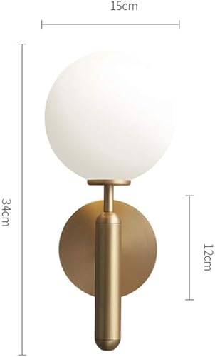 Miniatura 7 de Personalidad creativa G9 Fuente de luz de cobre puro esmalte de sellado artesanal pantalla de vidrio esmerilado sala de estar estudio escalera pared