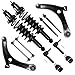 TFGCSG Struts Shock suspension kit for Dodge Caliber 2007-2012,for Jeep Compass 2007-2010 struts, for Jeep Patriot 2007-2010, Complete Struts Assembly Ball Joint Control Arm kit 12 Pcs