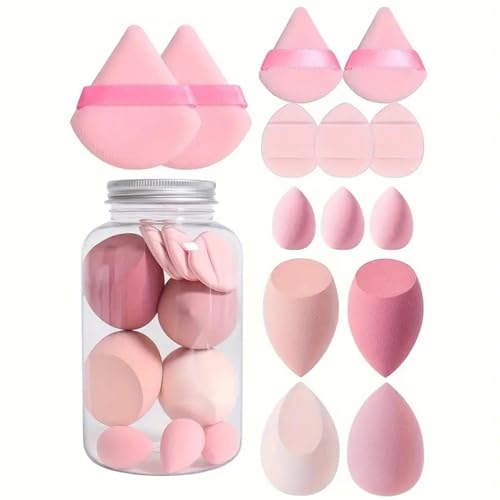 14 Stück Make Up Schwamme BeautyBlenderss Puderquaste - Make Up Set Mit 7...