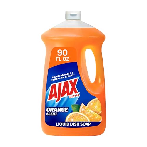 Ajax Ultra Liquid Dish Soap Orange Scent, Triple Action, 90 fl oz Bottle