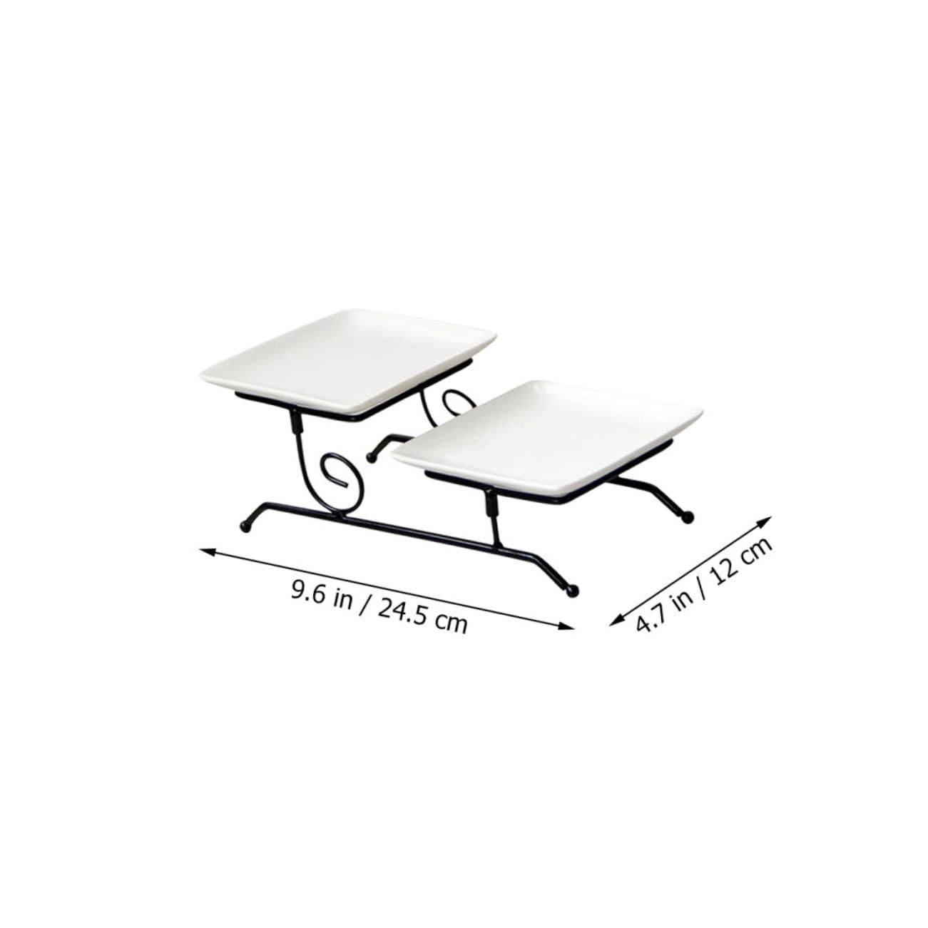 SOLUSTRE 1Set Tiered Serving Tray Elegant Dessert Stand with Removable Iron Rack for Appetizers Fruits Snacks for Home Parties and Events