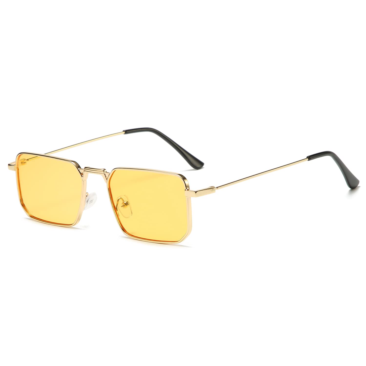 Brigtlaiff Retro Square Sunglasses for Women Men Aviator 