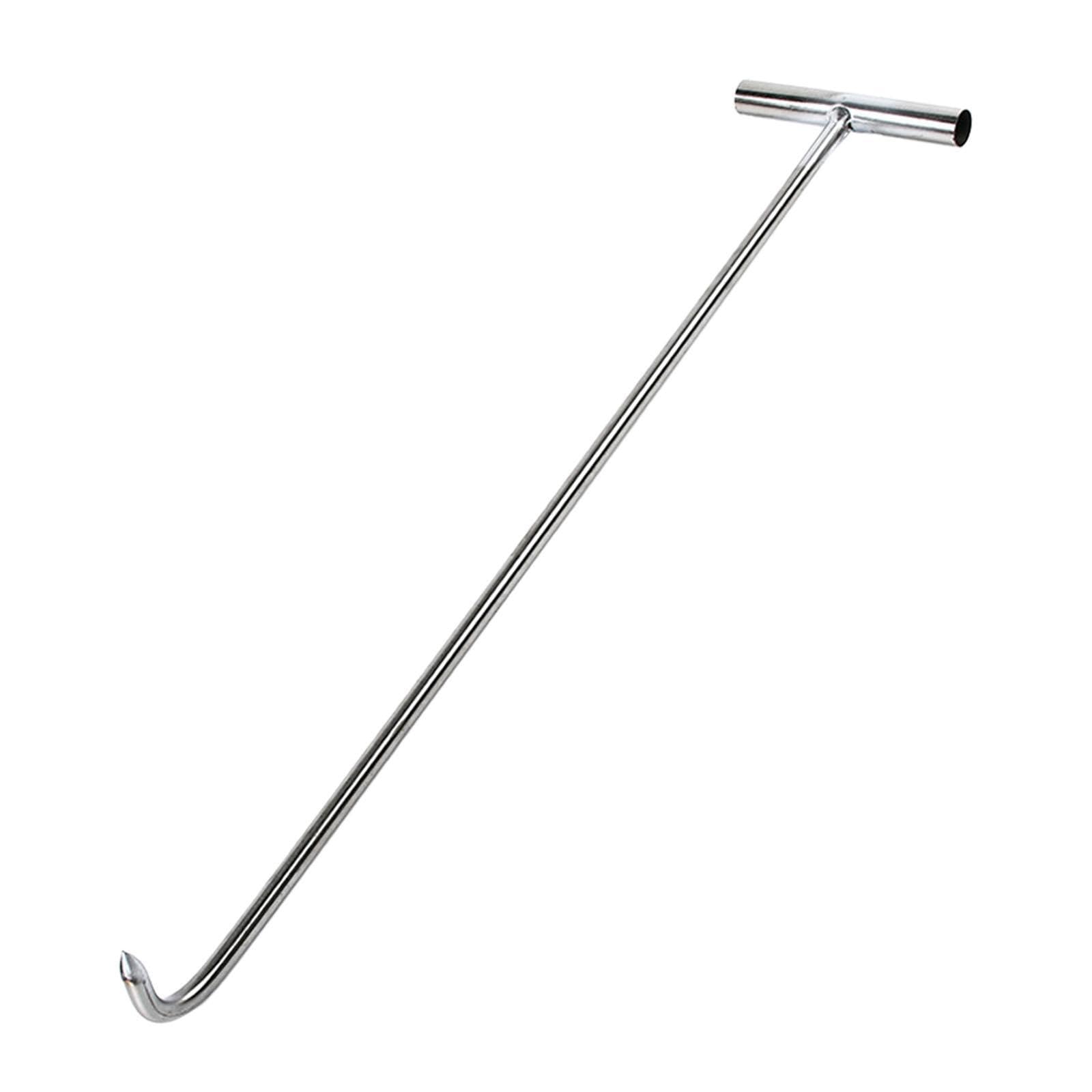 Pixzcsa Silver Manhole Lifting Tool Designed To Handle Grates And Covers Providing Safety And Ease Of For Users Making Ready To Upon Arrival. Can Quickly Lift Drains, 38Cm Sharp