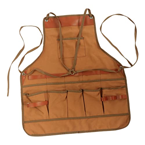 Tablier de barbecue en toile épaisse réglable Uonlytech avec poches pour cuisine en plein air