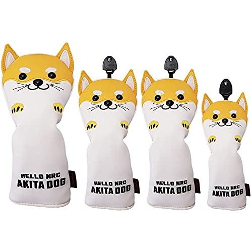 ゴルフカバー ヘッドカバー クラブセット ドライバー用カバー 440cc 460cc用カバー ウッド用カバー ユーティリティ用 UT用カバー 3点セット 4点セット 防水仕様 動物デザイン