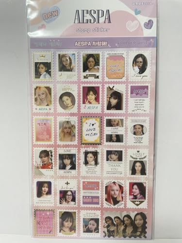 �G�X�p �O�b�Y �X�^���v�X�e�b�J�[ stamp sticker ���b�Z�[�W�J�[�h�t�� (aespa) ST [���s�A���i]
