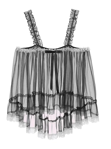 YiZYiF Mens Sissy Lingerie Nightie Dress Lace Sheer Tank Top Camisole Nightgown Crossress Nightdress3