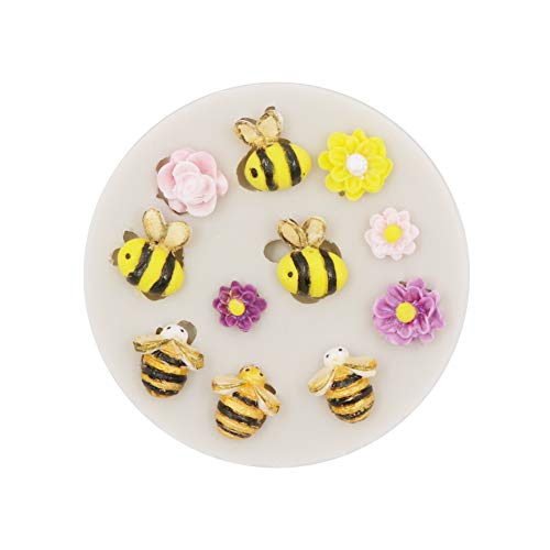kowanii Bee Silicone Molds Fondant Baking Mold Gumpaste Flower Cookie Moldes Fondant Silicone Cake Decorating Mould Sugarcraft Cupcake