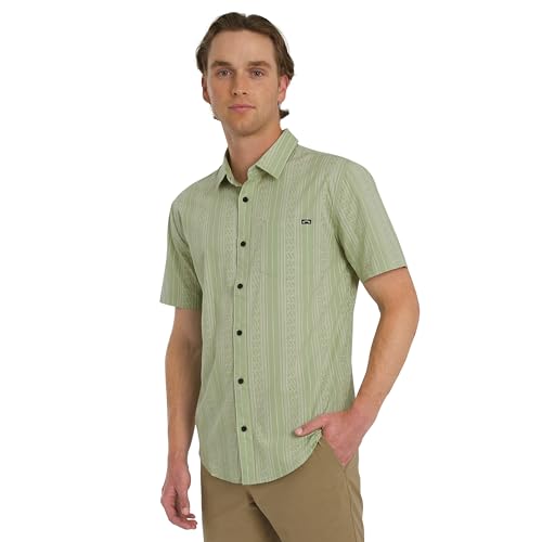 Billabong Men's Printed Short Sleeve Woven Button Down Shirt4
