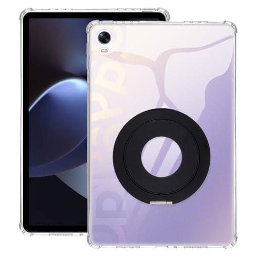 Coque Oppo Pad 11 2022 transparente et noire avec support de bureau amovible