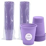 Henry Schein Essentials Plastic Drinking Cups - Pack of 100 - Lavender 5 oz Disoposable Cups for Cold Beverages, Parties, Office, or Medical Use - Durable & Convenient