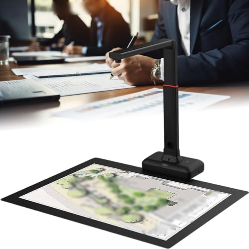 ShaiVrissian Escáner Documentos Portátil A2,con Cámara 23mp,Aplanado Automático,Función Soporte para Pantalla Video,Compatible con Sdk,Dll,Ocx,Funciona con Mac Y Windows