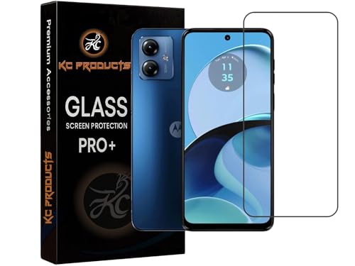 Image of Tempered Glass Screen Protector Compatible For MOTO G14 / Motorola G14 with Easy Self Installation Kit