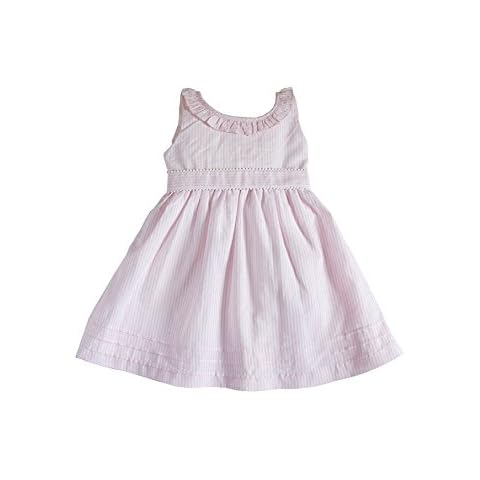 PHLONA Little Girl's Marino Dress - Seersucker Pink Cover