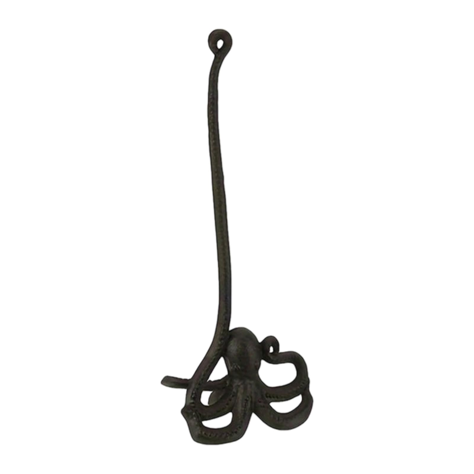Cast Iron Paper Towel Holder Stand with Weighted Base Freestanding Papers Roll Holder for Small Space Cast Iron Towel