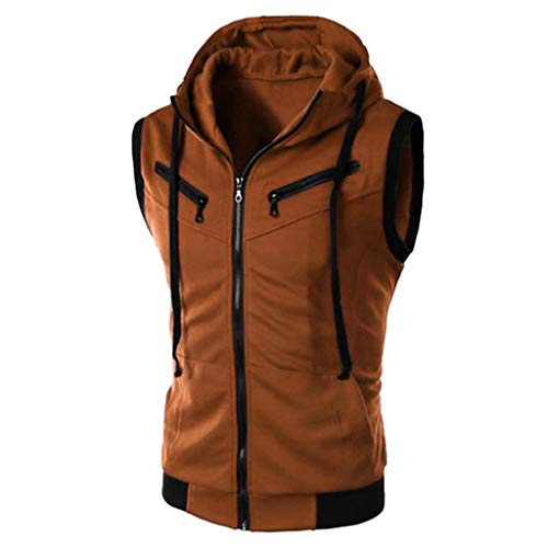 8yards サイズL 新品未使用Men’s BIG HOODIE VEST AIEOTT Mens Zip Up Hoodie Vest with Hood Plus Size