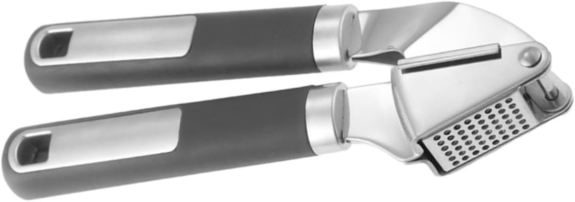 Manual Stainless Steel Garlic Press Tool Portable Kitchen Accessory Garlic Mincer for Home Cooking with Easy-clean Design