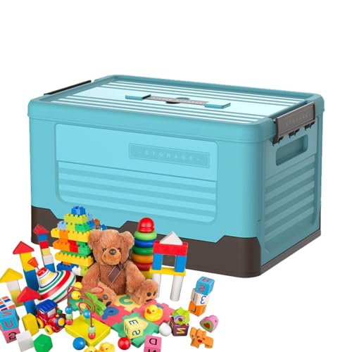 de almacenamiento de gran capacidad, organizadora apilable | Cajas de almacenamiento plegables portátiles para ahorrar espacio