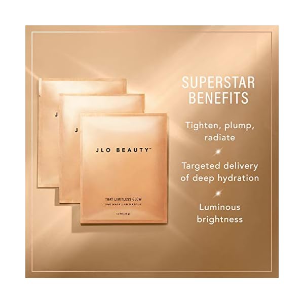 JLO BEAUTY That Limitless Glow Face Mask | Visibly Tightens, Lifts, Hydrates, & Plumps For Glowy Skin, Infused With JLo Glow Serum