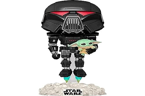 Funko Pop! Star Wars: Mandalorian - Dark Trooper with Child - Brilla en la Oscuridad - The Mandalorian - Figura de Vinilo Coleccionable - Idea de Regalo- Mercancia Oficial - TV Fans