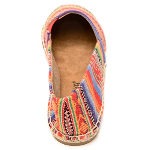 Image of Minnetonka Women's Pam Espadrille - Handcrafted with Microsuede Fabric Lining, MinnFLEX Rubber Outsole, Elastic Gore, Patterned Fabric Upper, and Cushion Insole