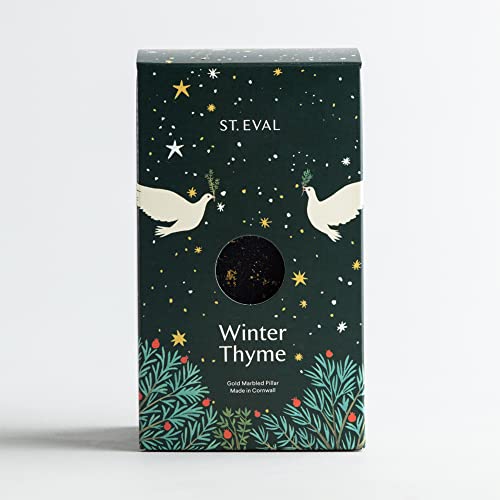 St Eval Bougie parfumée Vert et Or – Winter Thym Idéal Fonction de Table de Salle à Manger Rustique.