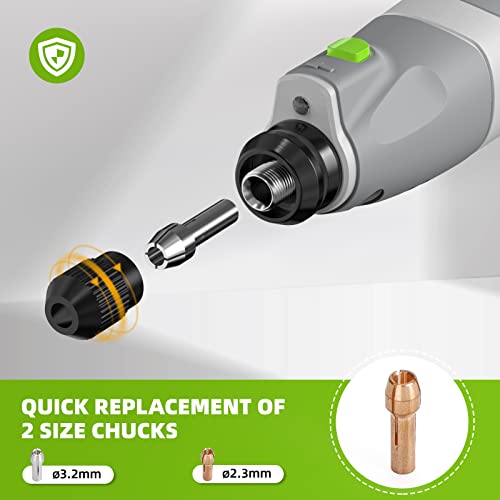 4V Cordless Rotary Tool With Led Light, Huepar Tools 3 Speed(5000-18000Rpm) Mini Power Rotary Tool With 98Pcs Accessories, Rotary Tool For Sanding, Polishing, Drilling, Cleaning, Diy Crafts-Rt4 Pro #TOP4