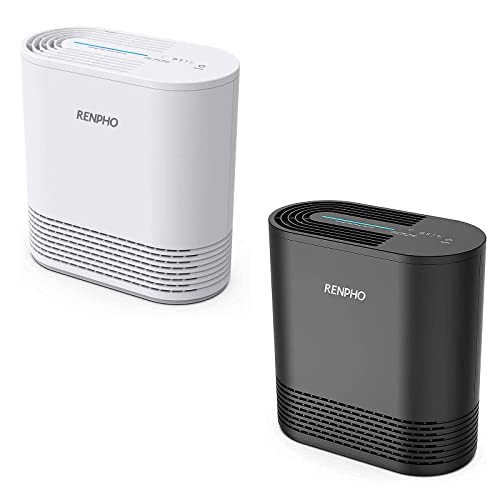 Renpho Air Purifier For Home Bedroom Allergies And Pets Hair, H13 True Hepa Filter, Eliminate Odors Smoke Pollen Dust With 3-Stage Filtration System, Ozone Free, Desktop, Table Top #TOP5