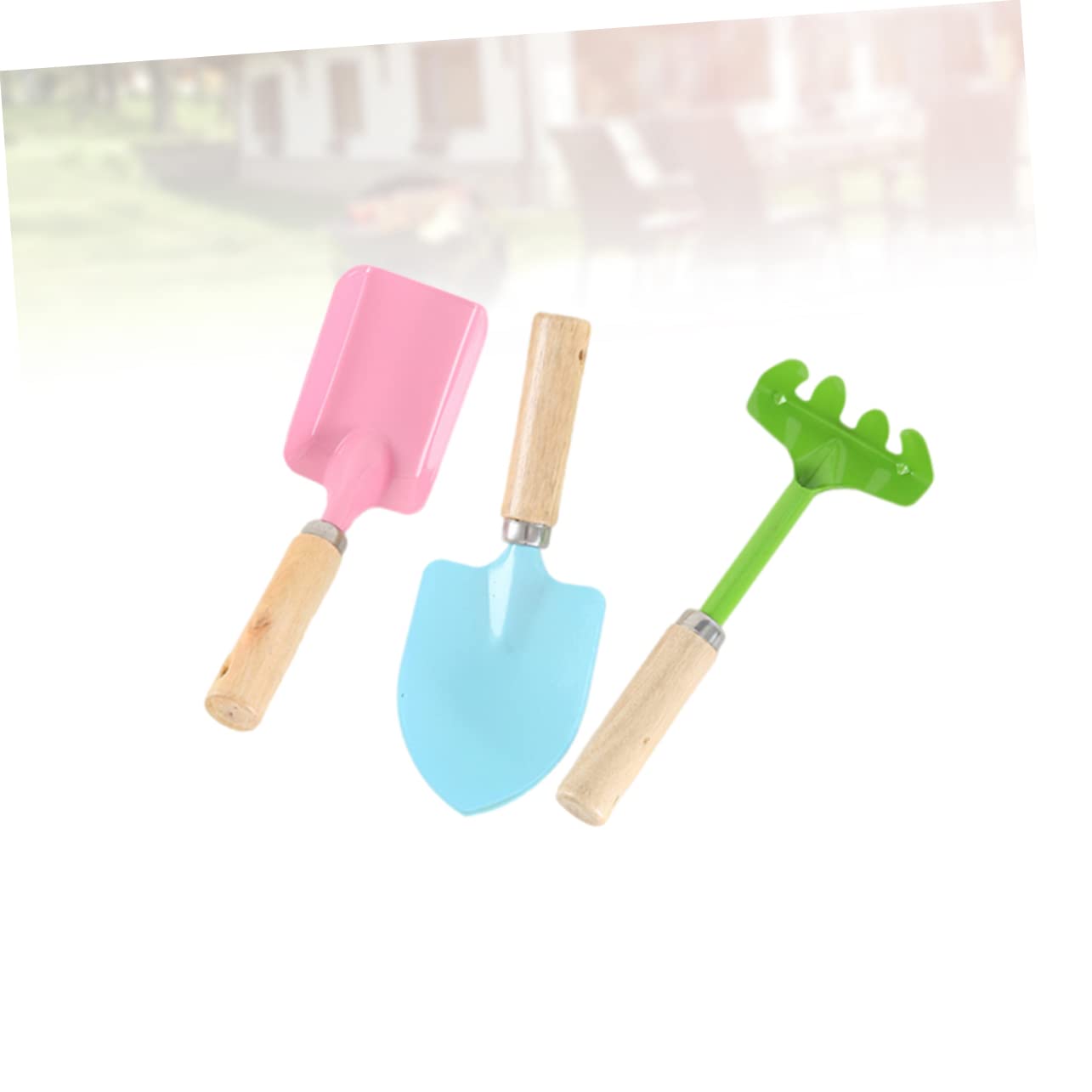 Kisangel 6pc Kids Tools Mini Metal Trowel Rake Shovel Safe Toys for Boys Girls Random Color