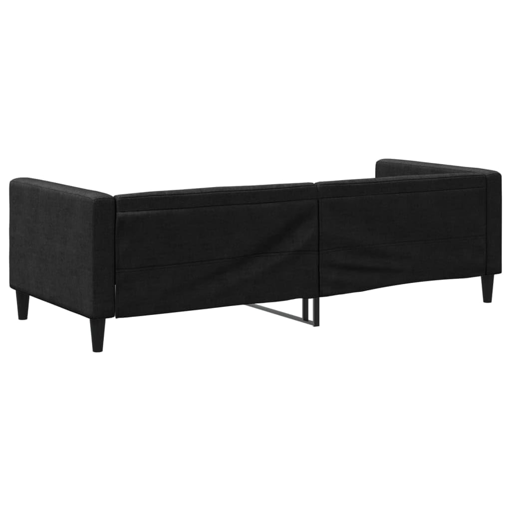Tapicerowana 2 w 1 do salonu i sypialni Czarny 80x200 cm