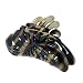 Black 5 inch Large Jaw Clip Hair Claw with leaf design (Motique Accessories)