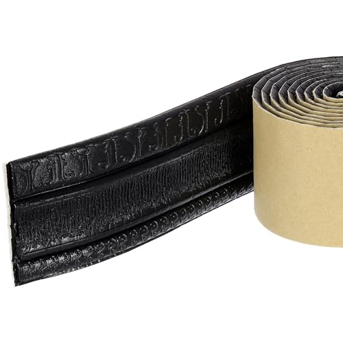 QUARKZMAN Recorte de Moldura de Espuma Autoadhesiva, Borde de Papel Pintado Flexible de 3 pulgadas x 7.54 pies, Líneas de Borde de Pared 3D de Espuma para Decoración del Hogar, Negro