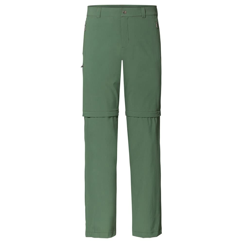VAUDE Męskie spodnie trekkingowe Farley Stretch Zip-Off Pants II zielone rozmiar 58 krótkie spodnie wodoodporne męskie spodnie trekkingowe z odpinanymi nogawkami, oddychające spodnie trekkingowe z