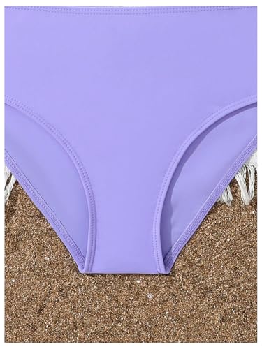 WDIRARA Girl's Two Piece Tankini Swimsuit Leopard Ruched Strappy Bathing Suit4