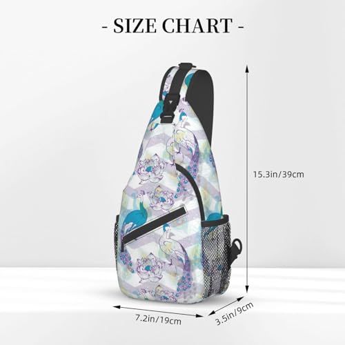 Peacock Crossbody Bag Women Shoulder Bag Backpack Cute Sling Bag Chest Casual Daypack Feather Bag Outdoor3