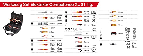 Wiha Werkzeug Set Elektriker Competence XL I gemischt 80-tlg. in Werkzeugkoffer I (40523) – Bild 3