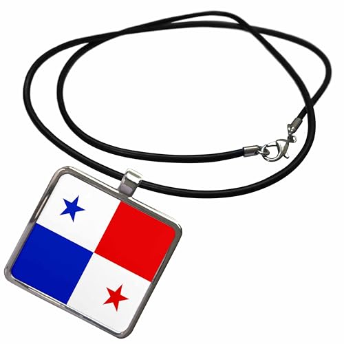 3dRose Flags - Panama Flag - Necklace with Rectangle Pendant (ncl_28279)