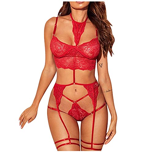 Lingerie sexy homme et ensemble brassière string transparent en dentelle