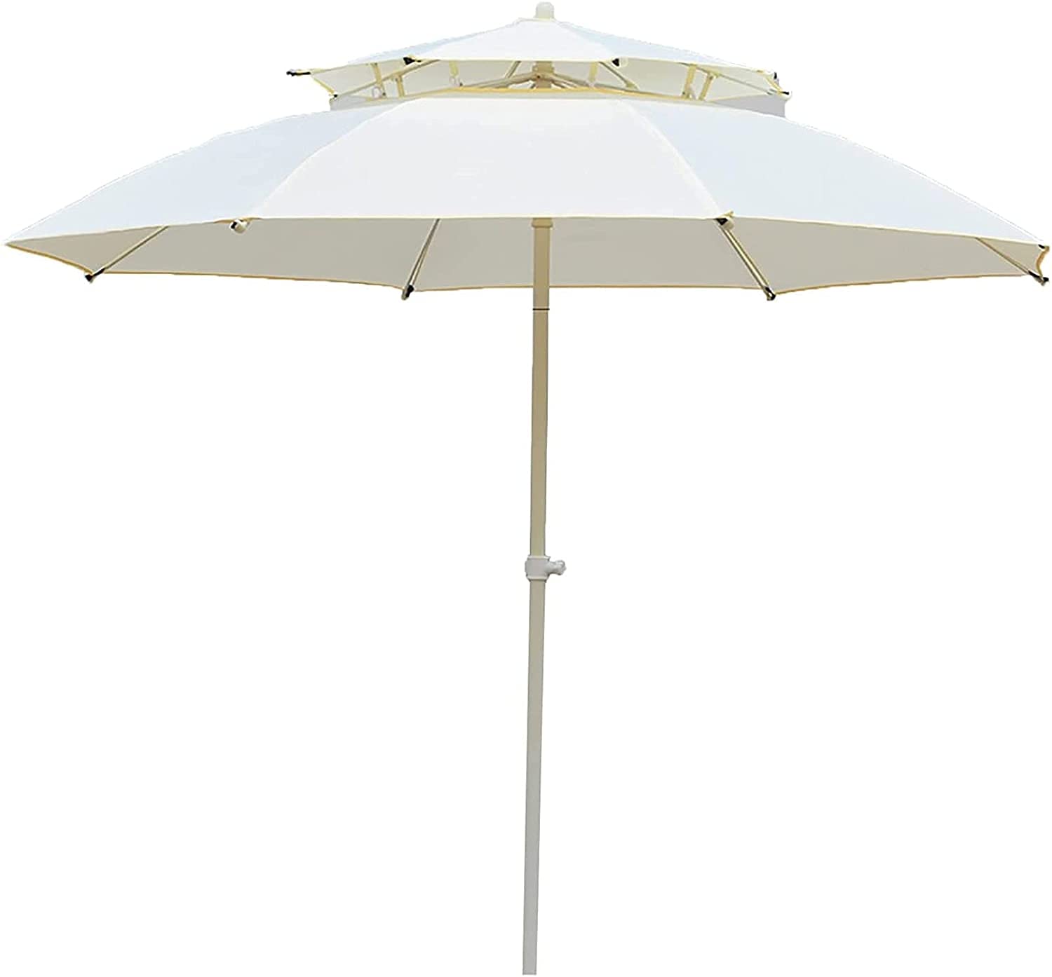 HCZKIUJY Outdoor Umbrella for Patio Patio Umbrellas Round Garden Parasol, for Outdoor Patio Spaces, Garden, Balcony and Patio,Sun Protection, Patio Parasol-2.5m (White 2.5m)
