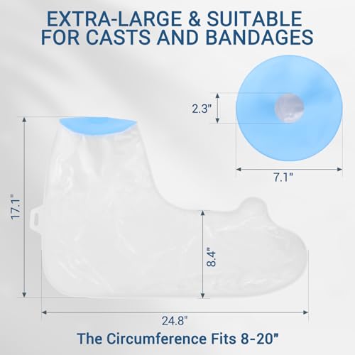 Cast Covers for Shower Arm, Waterproof Cast Cover, Extra - Large for Adult, Reusable Sleeve, Wound Care Supplies for PICC, Bandage, Keeps Arm Dry During Shower and Swimming, After Surgery Gifts