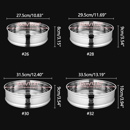 Vaporera para cocinar de acero inoxidable con sartenes insertables apilables 4