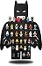 Produktbild DODfactory Aufbewahrung kinderzimmer Regal für 34 Minifiguren, Kompatibel mit Lego Minifiguren, Kinder Schaukasten wandregal in Form Einer Bat-Man Figur, shwarzes Holz Figuren Regal, 53x43x3,4 cm