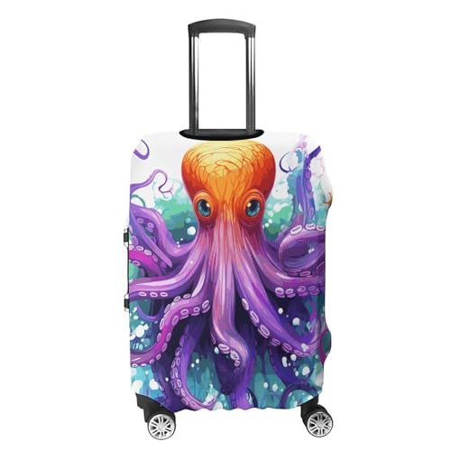 Travel Luggage Protector Cover Waterproof Wheeled Travel Colorful Octopus Suitcase Covers Case For 19-32 Inch Luggage4