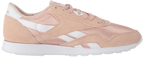 Image of Reebok Men's Classic Nylon Sneaker, Sf-Bare Beige /White, Size 9.5