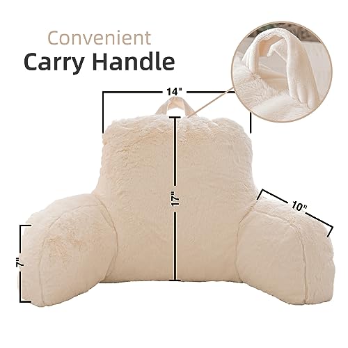 A Nice Night Ivory Reading Pillow, 17" Bed Wedge Pillows with Arms, M by A Nice Night - Used condition - Image 2