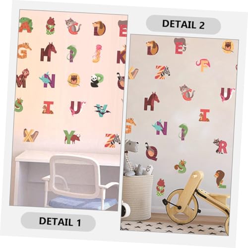 Balacoo 26pcs Alphabet Wall Stickers con diseños de animales miniatura 3