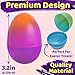 stargo 8 Pack - Plastic Easter Eggs Empty 3.2” Large Plastic Eggs Fillable for Easter Egg Hunt, Easter Egg Basket, Party Favor, Surprise Egg. Set of Multicolored Ombre Pastel Eggs