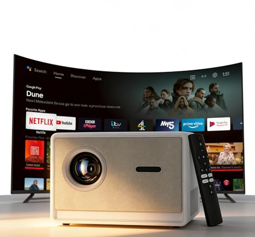 Image of Projector with WiFi and Bluetooth｜3 Years Protection｜2000ANSI Native 1080P/4K Supported｜Short Throw Projecto for Home & Outdoor｜Built-in Apps